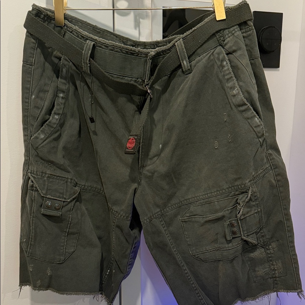 Armani Exchange Olive Cargo Shorts